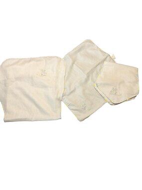 Vintage Tiny Tots Infant Layette Set Embroidered Bunny Rainbow Flame Retardant